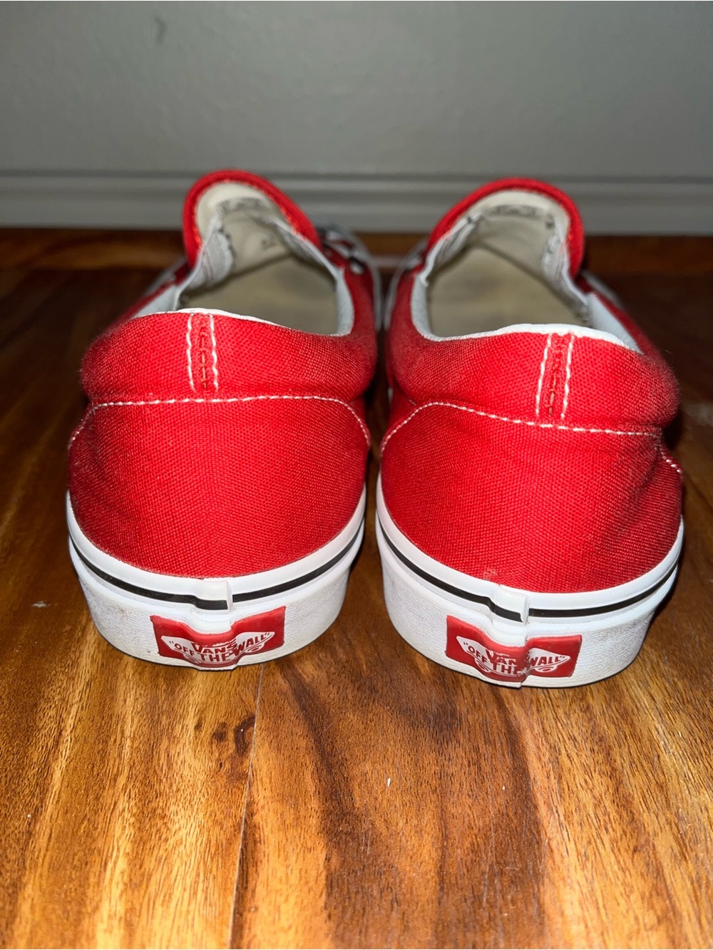 Vans Slip-On Red Flame Checkerboard Sneakers - Picture 3 of 4